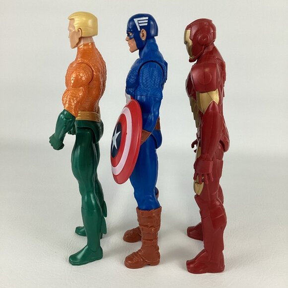 Marvel Super Hero 11" Action Figure Lot Captain America Iron Man Aquaman Toy - Picture 2 of 6